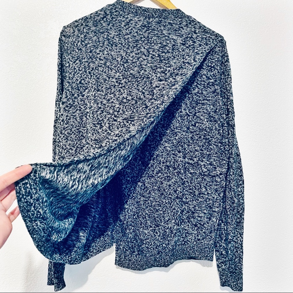 14th & Union Space Dye Knit Cardigan w/Open Back